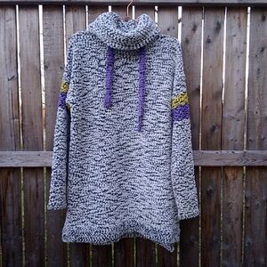 Maverick Soft Warm Cozy Cowl Turtle Neck Long Comfy Knit Tunic Top